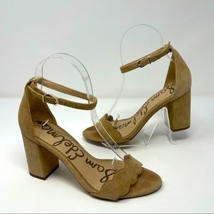 Sam Edelman Sandals Size 7 Block Heel Leather